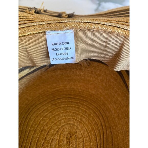 Tan Brown Floppy Sun Hat  Wide Brim One Size - Picture 5 of 7